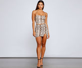 Snake Charmer Side Slit Mini Skirt Ins Street